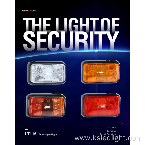 Truck trailer warning reflector side marker light